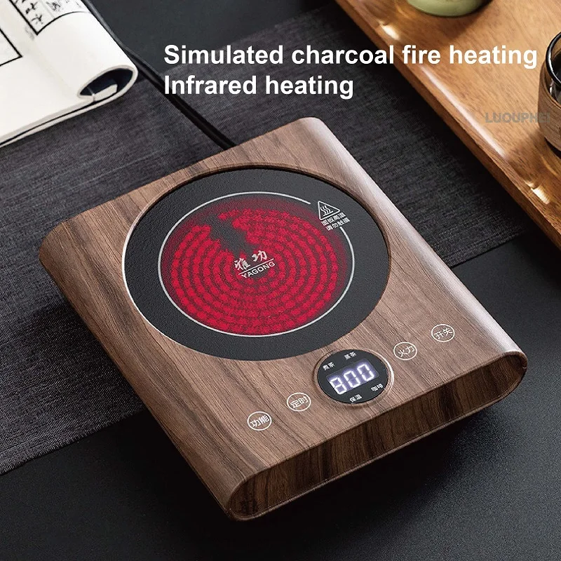 800W Ultra-thin Electric Ceramic Stove Mocha Coffee Electric Hot Plate Home Timing Tea Maker Multifunctional Boiling WaterHeater 3
