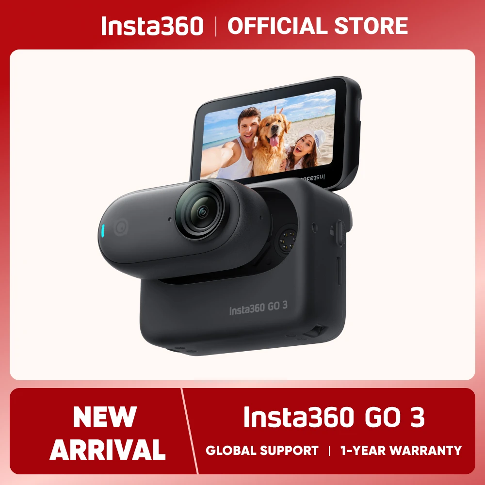Insta360 Go 3 - Vlogging Camera E Action Camera Per Creatori, Vlogger Con Touchscreen Flip, Piccolo, Leggero E Portatile