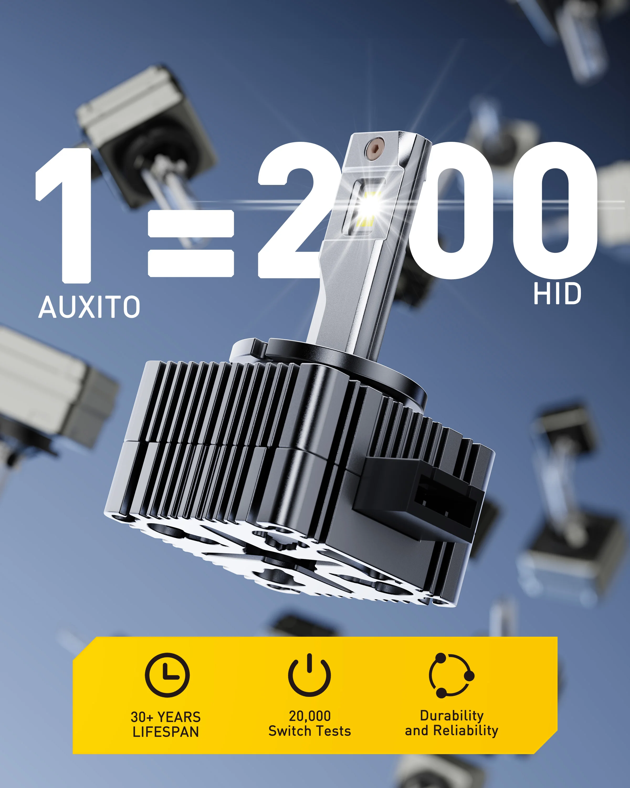 AUXITO 2개 30000LM D8S LED 헤드라이트 캔버스 D2S D4S D1S D3S D5S LED 헤드램프 전구 HID 자동차 조명 터보 램프 플러그앤플레이 자동