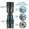 Zoom 10-300x30 Portable High Power Monocular Telescope with Tripod&Phone Holder for Bird Watching 6