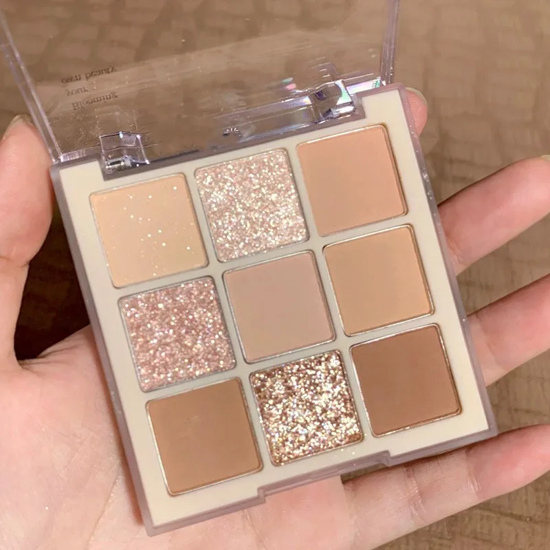 Pearlescent Matte Eyeshadow Pallete 9 Colors Waterproof Glitter Natural Nude Matte Eye Shadow Long Lasting Eyes Makeup Palette eye shadow,eye shadow plate