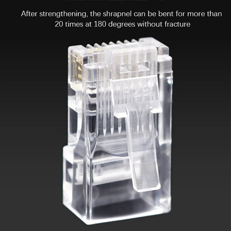 Hot-RJ45 8P8C 네트워크 커넥터, CAT-5 E 3U, 1.0mm 이더넷 연결 커넥터, 고정 커넥터, 100 개