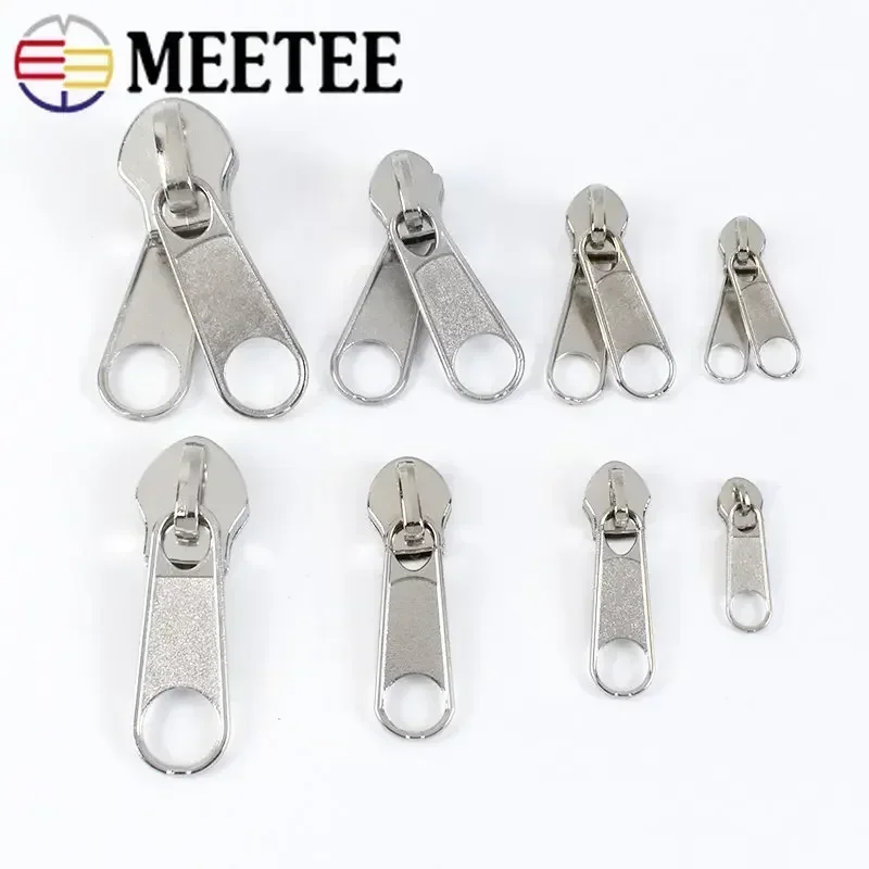Zipper Pullers Zipper Sliders Zipper Heads 10/20Pcs 3# 5# 8# 10# Zipper Slider for Nylon Zippers Single/Double Puller Tab Luggage Zip Repair Sliders Head Sewing Accessory
