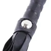 High Quality Pu Leather Pimp Whip Racing Riding Crop Party Flogger Hand Cuffs Queen Black Horse Riding Whip 3