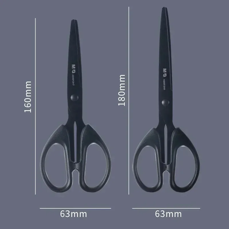 1PCS High-Quality Black Blade Scissors Colorful Household Sharp Small Office Paper Cutting Stationery for Handmade Crafts - 4