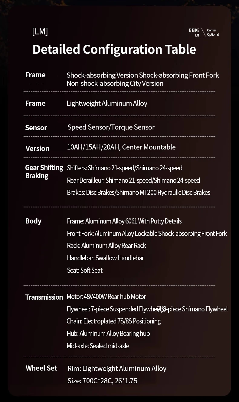 Bicicleta eléctrica 48V 15Ah 400W Motor aleación de aluminio bicicleta eléctrica de montaña batería de litio extraíble viajero urbano adultos Ebike