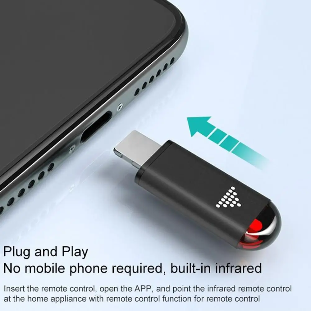 Black Aluminum Alloy Wireless Infrared Remote Control Adapter