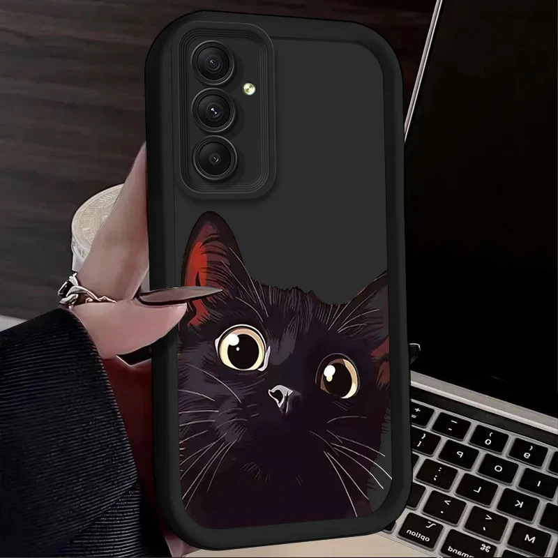 Chic Black Cat Pattern Phone Case Cover
