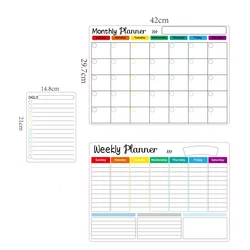 Magnetic Dry Erase Menu and Planner Calendar (3pcs)