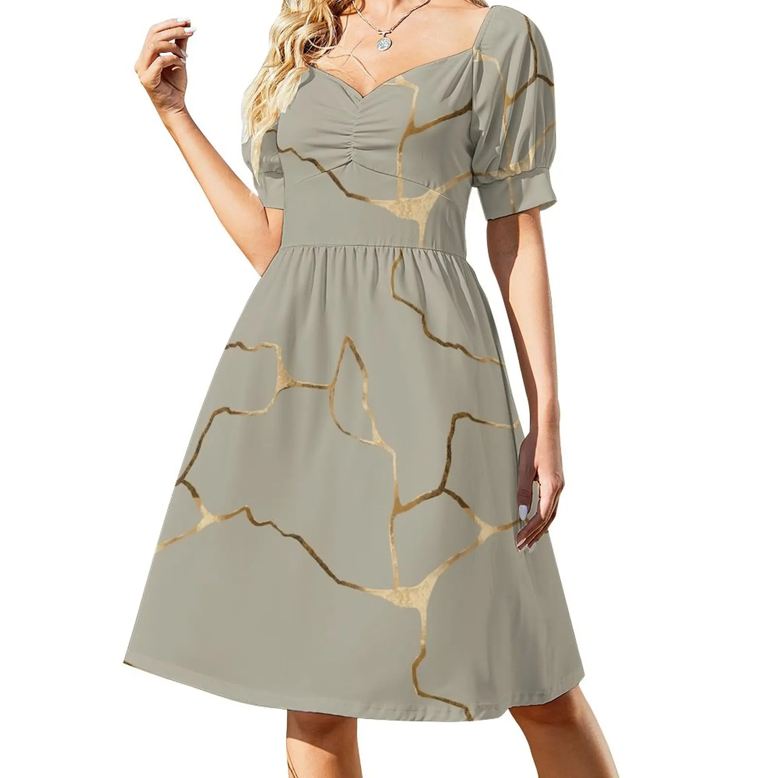 

Japanese Kintsugi Sleeveless Dress summer dresses ladies 2023 Cocktail of dresses