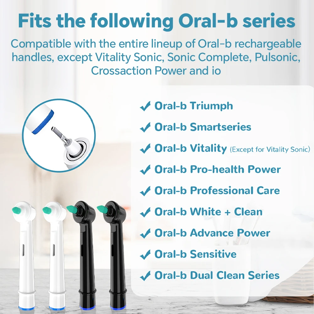 2/4 Pcs Interdental Brush Heads Compatible with Oral B Electric Toothbrush, Toothbrushes Head for Cleaning Braces/Between Teeth