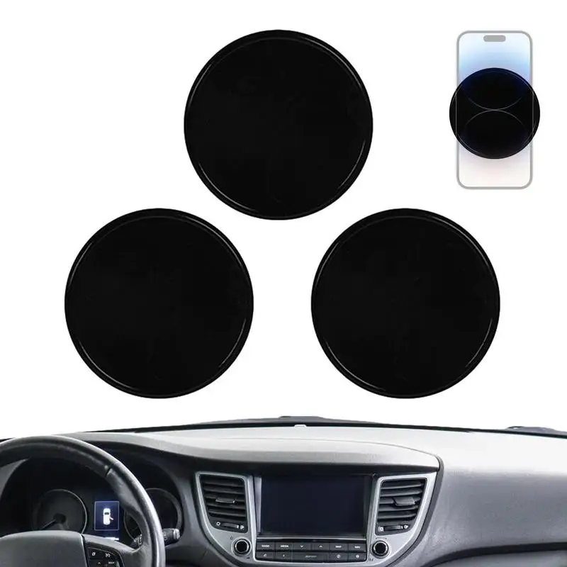 

Car Dashboard Mat 3pcs Anti-Slip Round Grip Mat Car Interior Supplies Rubber Mat for Bottle Holder Auto Interior accessories