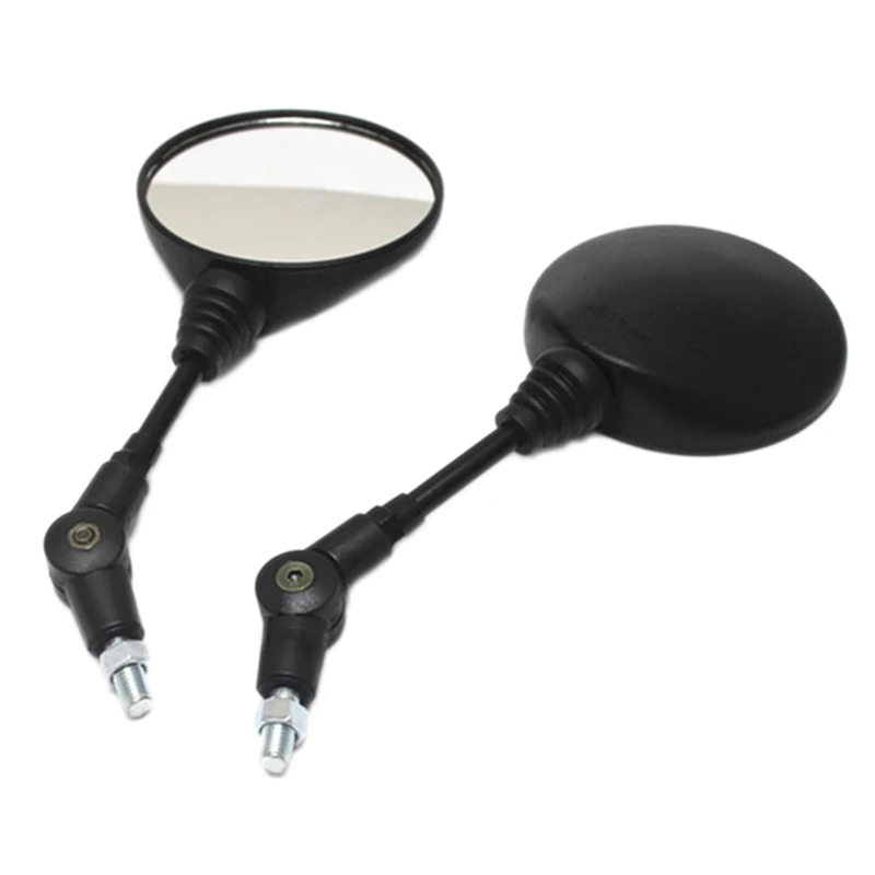 10mm Custom Black Universal Folding Motorcycle Mirror Rearview Mirror Motorbike Side Mirrors