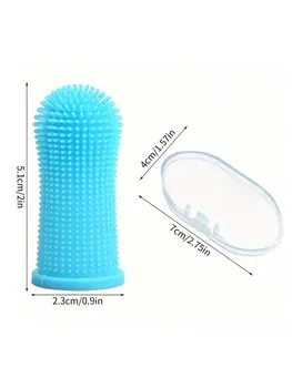 Pet Finger Toothbrush Cleaning Products for Cats and DogsOral Cleaning ToothbrushesSilicone Bristles 2