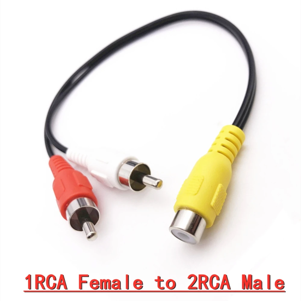 Gold-Plated RCA Audio Splitter Cable - Female to Male Adapter