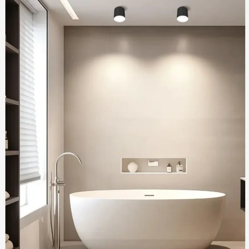 IP65 waterproof Round COB LED Downlight Ceiling light AC85-265v Bathroom Kitchen Balcony