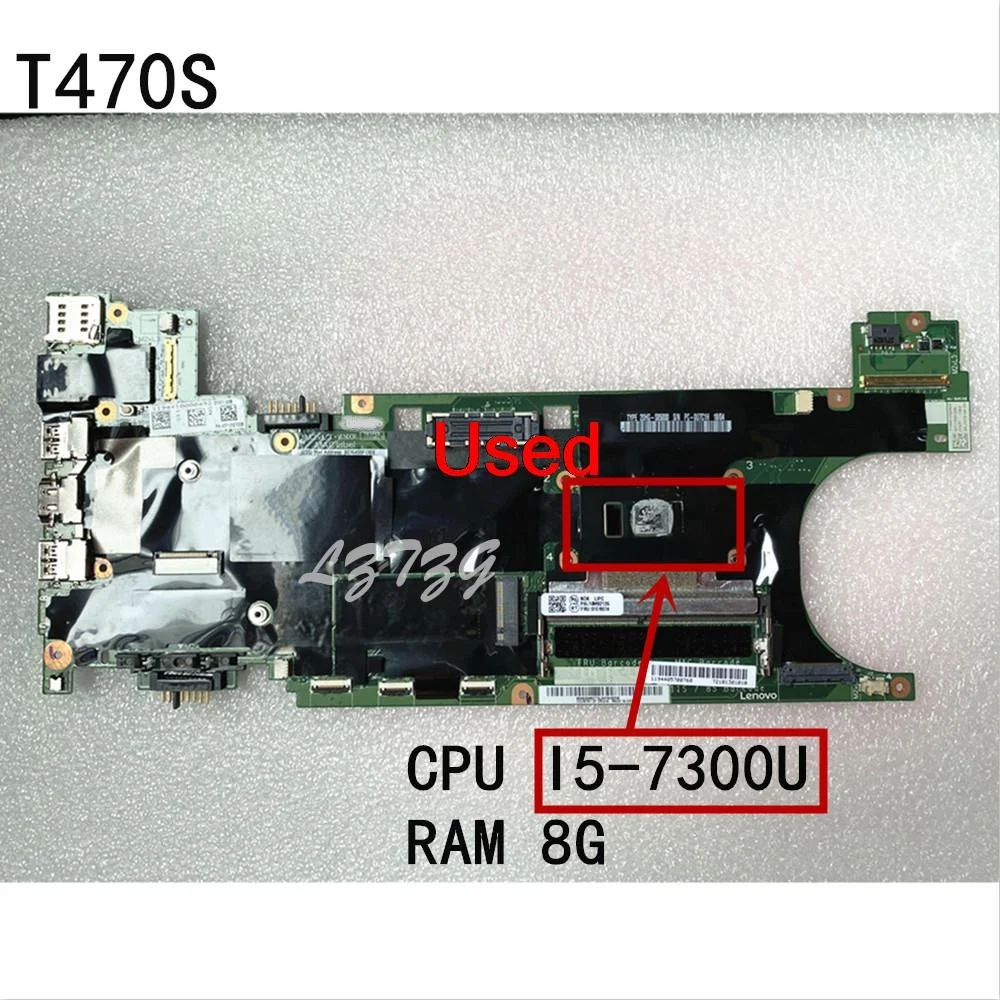 

Used For Lenovo ThinkPad T470s Laptop Motherboard Main Board CPU I5-7300 UMA 8g FRU 01ER074 01ER064 01ER343