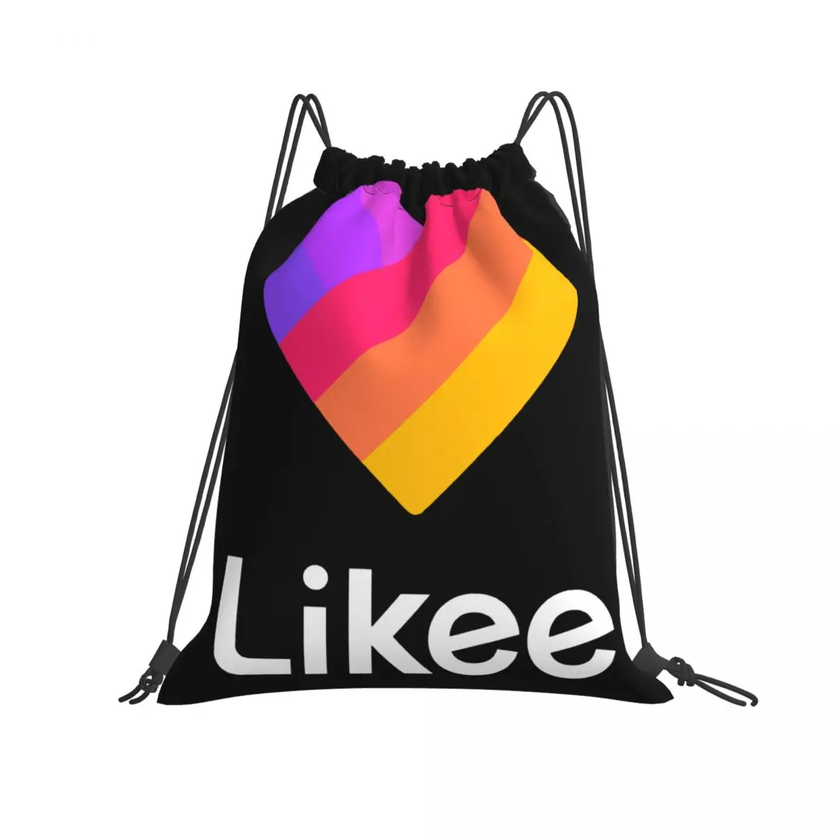 Сумка на шнурке с сердечками Likee App сумка для зала книг мягкая хранения школьная