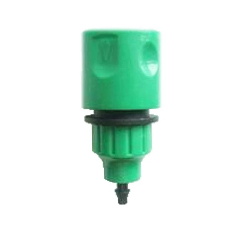 4X Garden Hose Pipe One Way Adapter Tap Connector Fitting For Irrigation & 12 Set Copper Adjustable Spray Nozzle Spray
