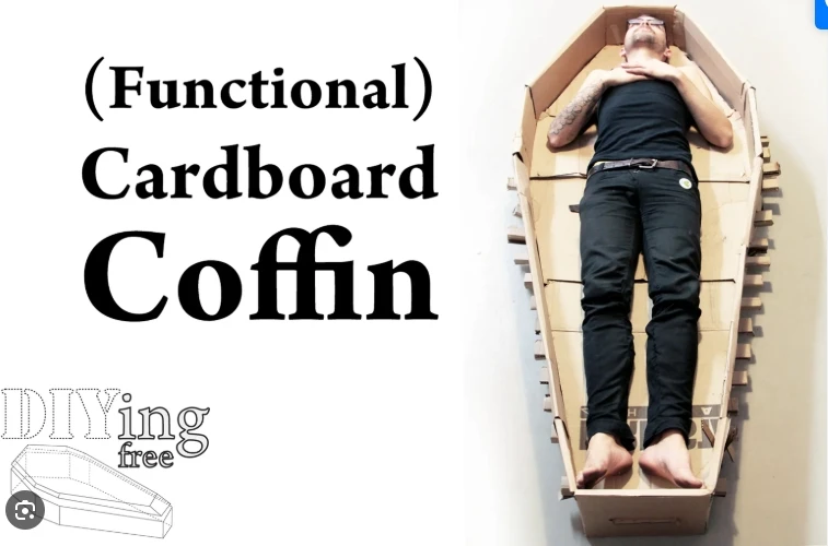 at Low Price Cardboard Casket Premium Cardboard Coffin for Adult Funeral Burial or Cremation
