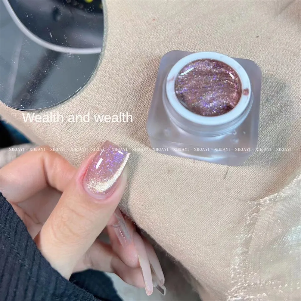 

Environmentally Friendly Normal Specification Cat Eye Series Nail Polish Easy To Paste 6g/ml Luxurious Flower Goddess Nail Art