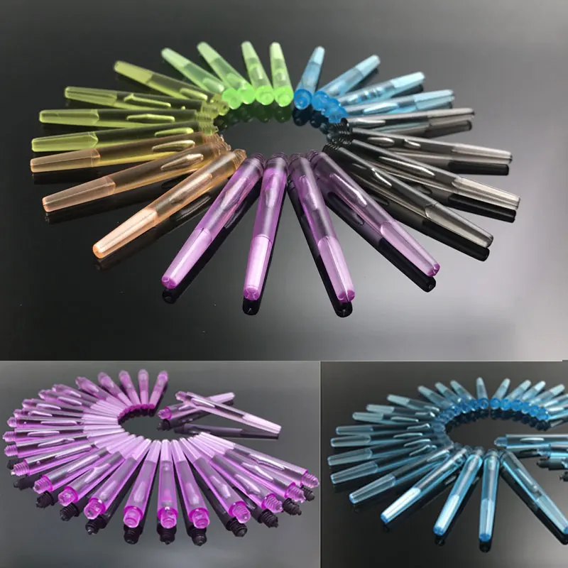플라스틱 다트 샤프트, 4.5mm 나사 나사, 투명 다트 스템, 강철 및 소프트 다트용 스테인레스 스틸 O 링 포함, 45mm, 35mm, 12 개