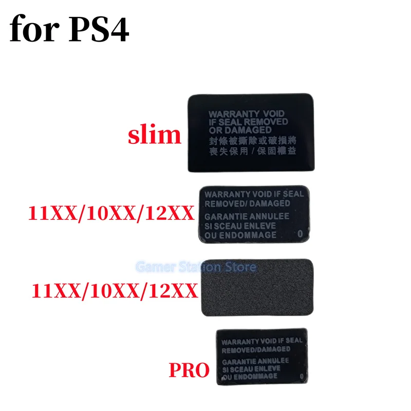 Autocollants d'étiquette de remplacement pour console Sony Playstation 4,  sceau de garantie, PS4 Slim Pro, 10XX, 11XX, 12XX, nouveau, 12 pièces