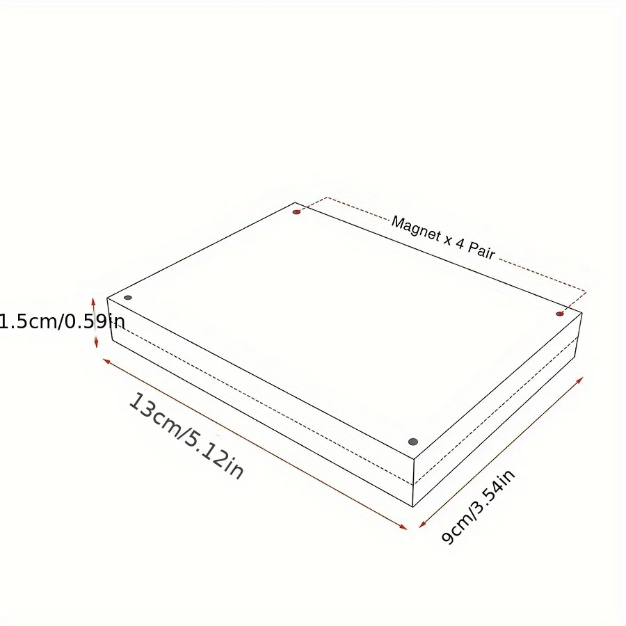 아크릴 액자, 양면 투명 프레임리스 사진 프레임, 마그네틱 데스크탑 투명, 3.54 × 5.12 인치