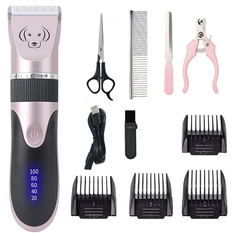 Pet Hair Trimmer Dog Cat Hair Clippers Grooming Haircut Trimmer Shaver