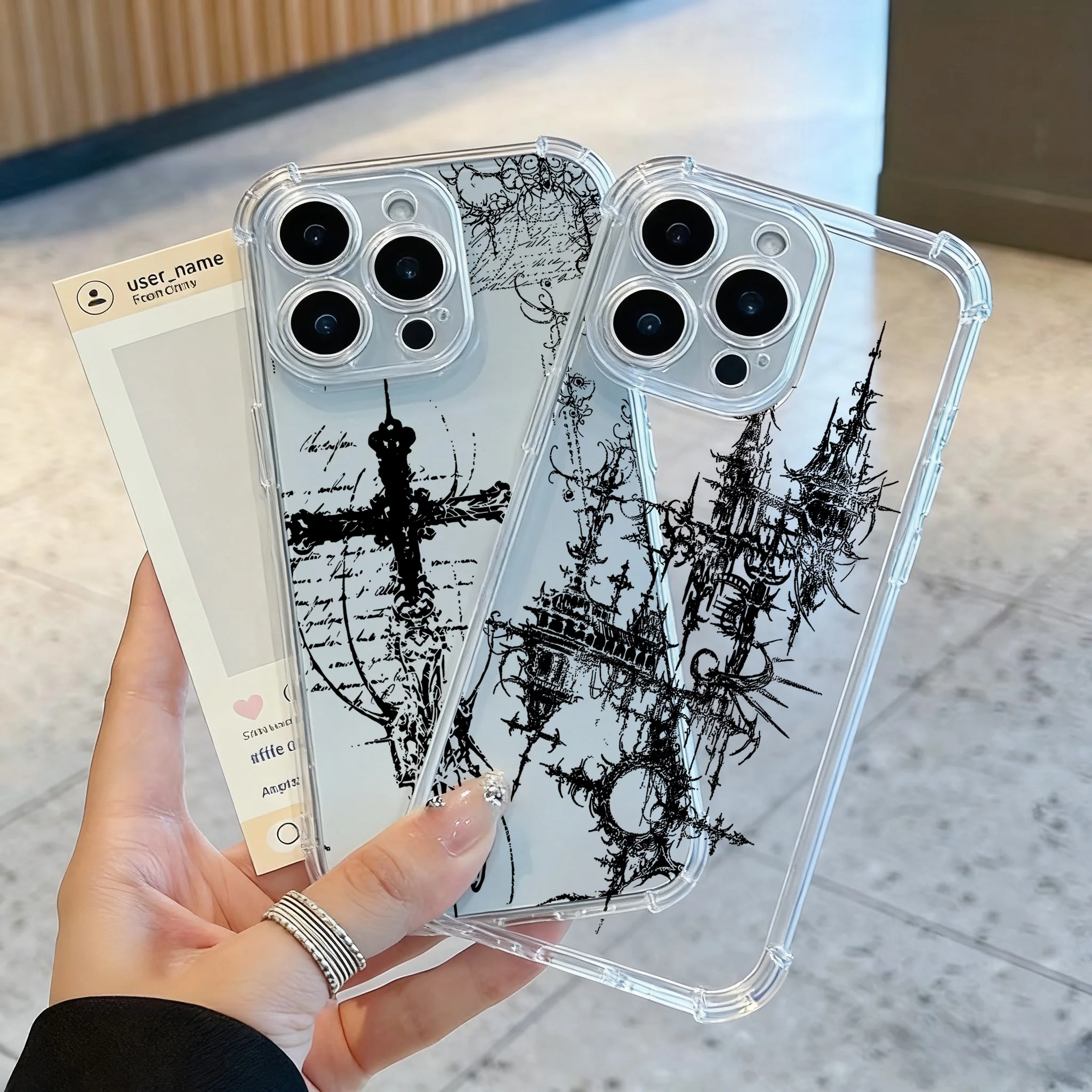 Hot Dark Gothic Cross Mark Phone Case