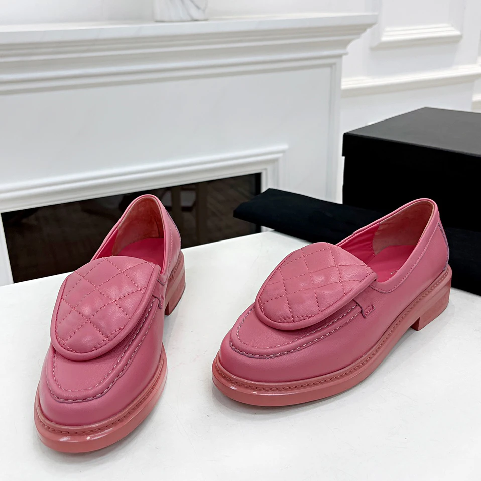 Shoes For Women 2023 Genuine Leather Slip-On Women's Shoes for Round Toe Classic Ladies Shoes Comfortable Flat Bottomed Loafers