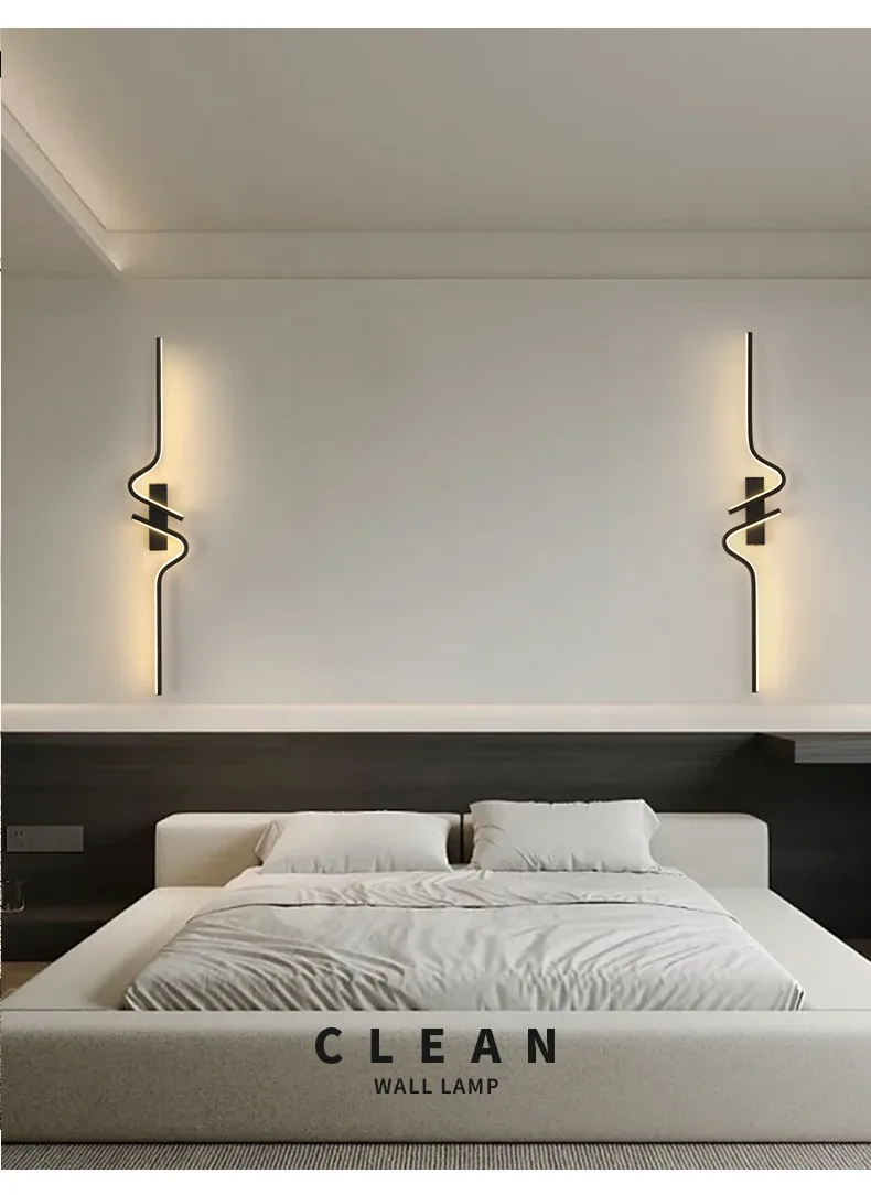 Lámpara LED de pared para sala de estar, candelabros de pared minimalistas, diseño moderno y creativo, decoración de pared de sofá, iluminación interior