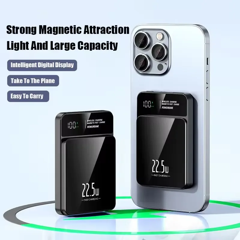 10000mah magnetic wireless power bank 22.5W super fast charging power for iPhone Samsung Huawei etc. 3