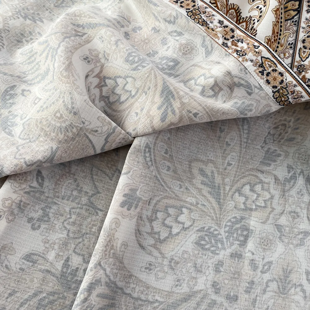 Women Vintage Long Dress Fashion Print A-line Ruffled Elegant Floral Party Dresses Ladies Long Sleeve Casual Long Robe Vestidos