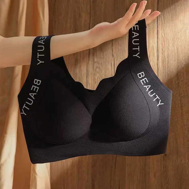 Prevention Of Sagging Underwear For Women With Large Breasts Large Size Traceless Non-steel Ring-free Underwear Bra