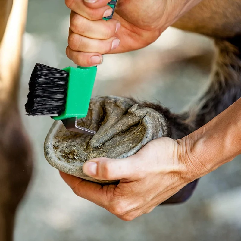 3PCS Sturdy Horse Hoof Pick Brush Horse Hoof Clean Tool With Soft Handle Portable Hoofpick 2