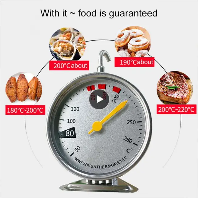 Mérőeszköz Az Otthoni Konyhai Ételek Sütési Hőmérséklete Pontos Hőmérséklet Mérés Rozsdamentes Acél Lógva Magas Hőmérsékleten