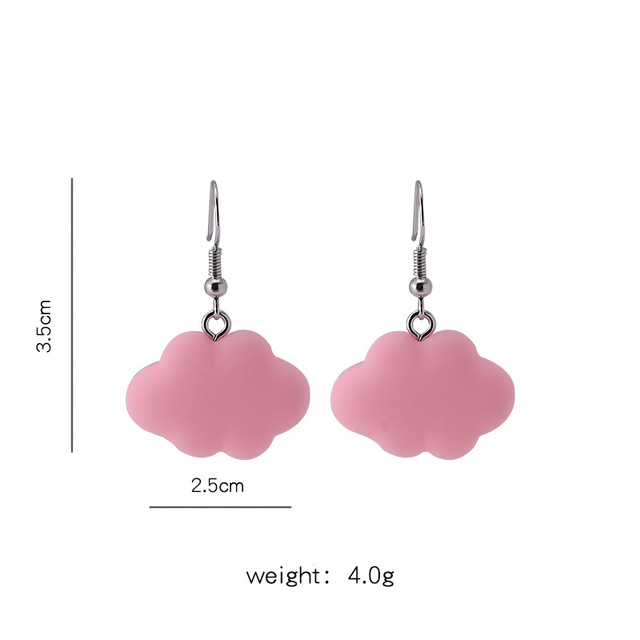 New Korean Acrylic Pink Geometric Earrings for Women Cute Romantic Round Flower Heart Candy Color Fashion Jewelry Brincos