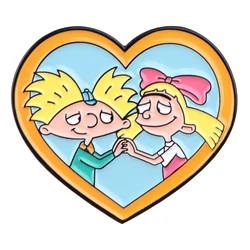Whimsical Cartoon Enamel Pin for Clothing & Accessories (Gold - color)