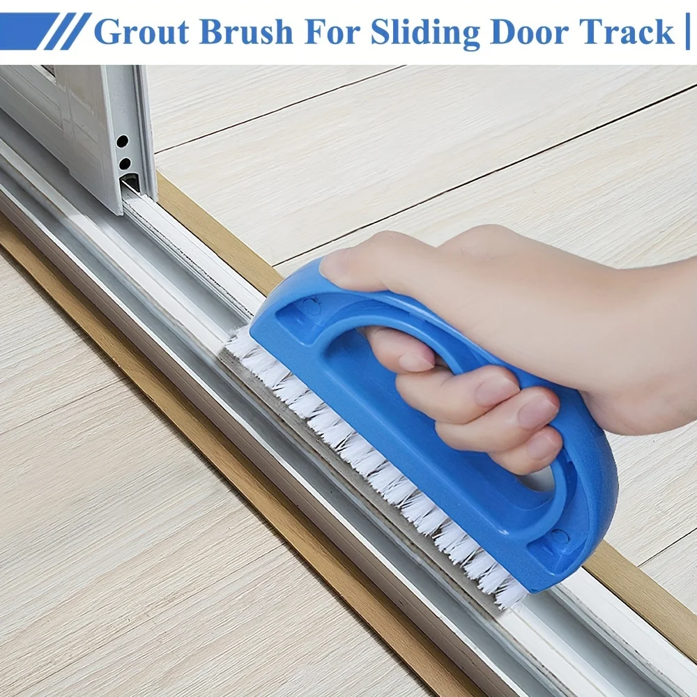 1pc, Stiff Bristles Grout Cleaner Brush, Bathroom Shower Grout Scrubber, Cleaning Brush For Tile, Cleaning Supplies 3