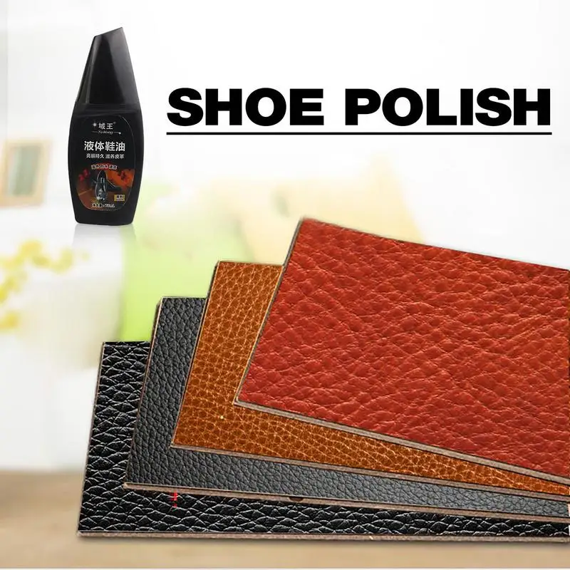 Abrillantador de zapatos, aceite brillante para mantenimiento de calzado de cuero, con cabezal de cepillo, 75ml