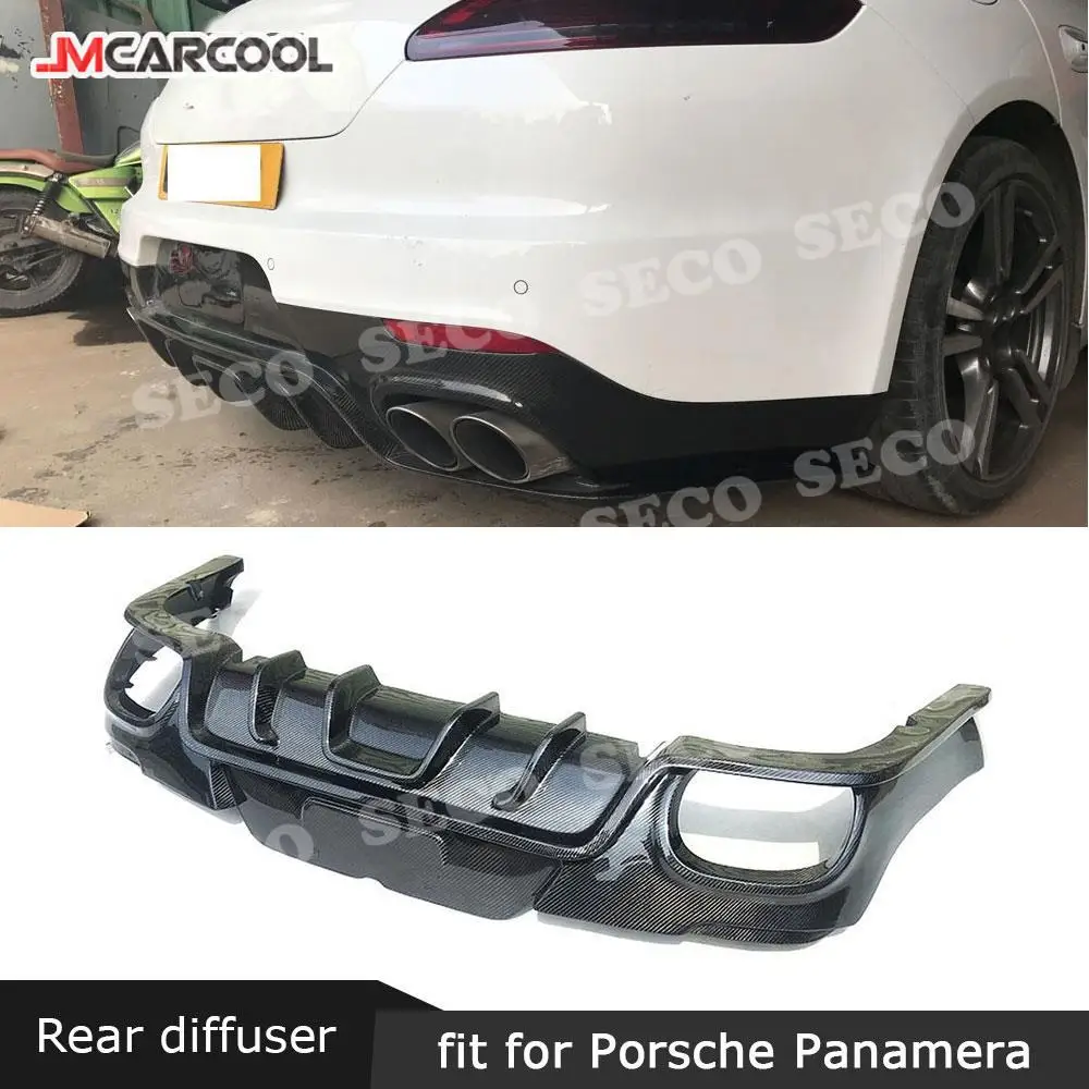 

Carbon Fiber Rear Bumper Lip Diffuser Protector Car Styling for Porsche Panamera 970 GTS Turbo S Hatchback Facelift 2014-2017