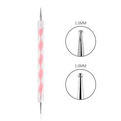 Spiral Rod Nail Art Dotting and Painting Pen - DIY Manicure Tool (Pink)