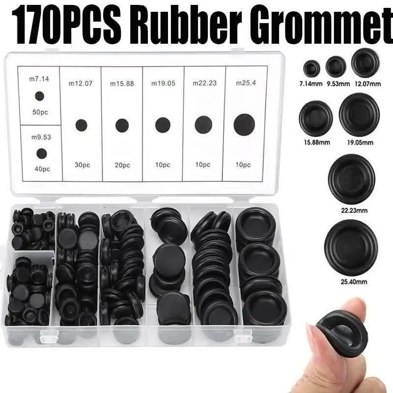 EASYEAH Rubber Grommets (4 Pack) - 3-9/16" ID, For 4" Holes, Double-Sided Wire Cable Protection - View #11