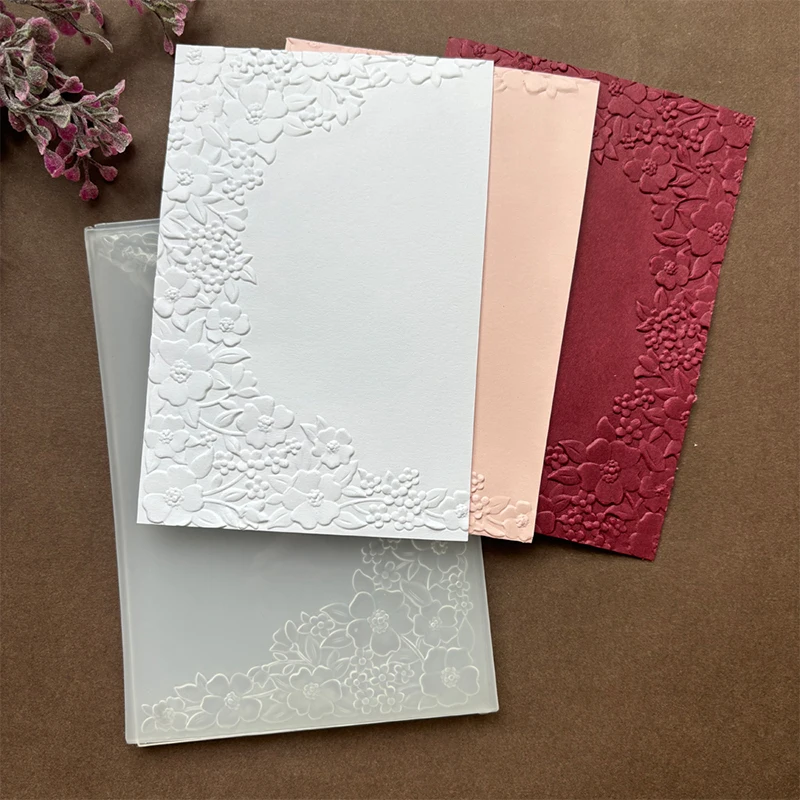 3d Embossed Relief Folder-Invitation Lace, Used For Handmade Letters And Background Greeting Card Clipbook New Edition