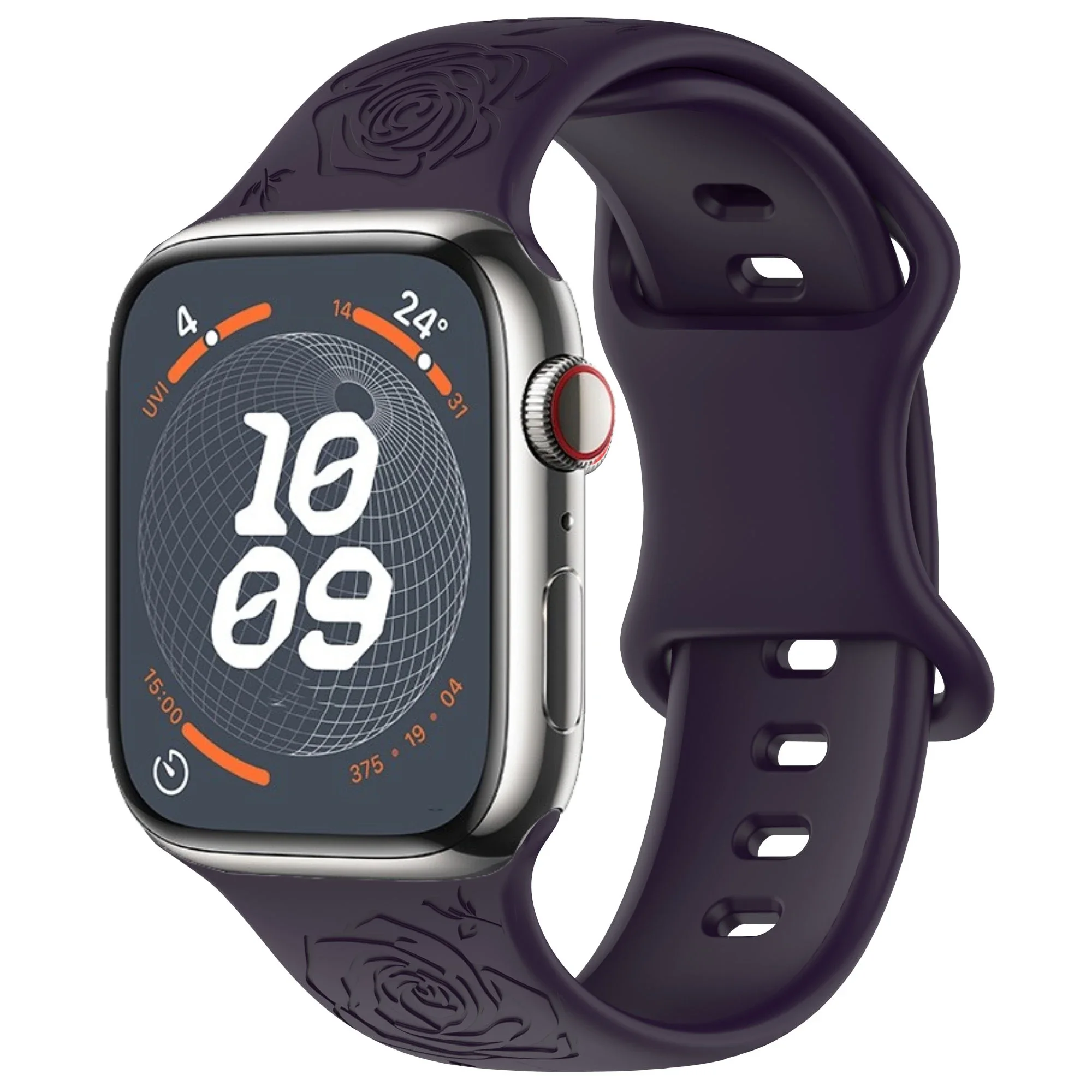 Engraved Silicone Pattern Watch Strap Bracelet