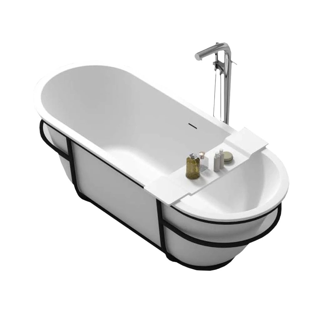 

1780x980x510mm Solid Surface Stone CUPC Approval Bathtub Oval Freestanding Corian Matt Tub RS65150