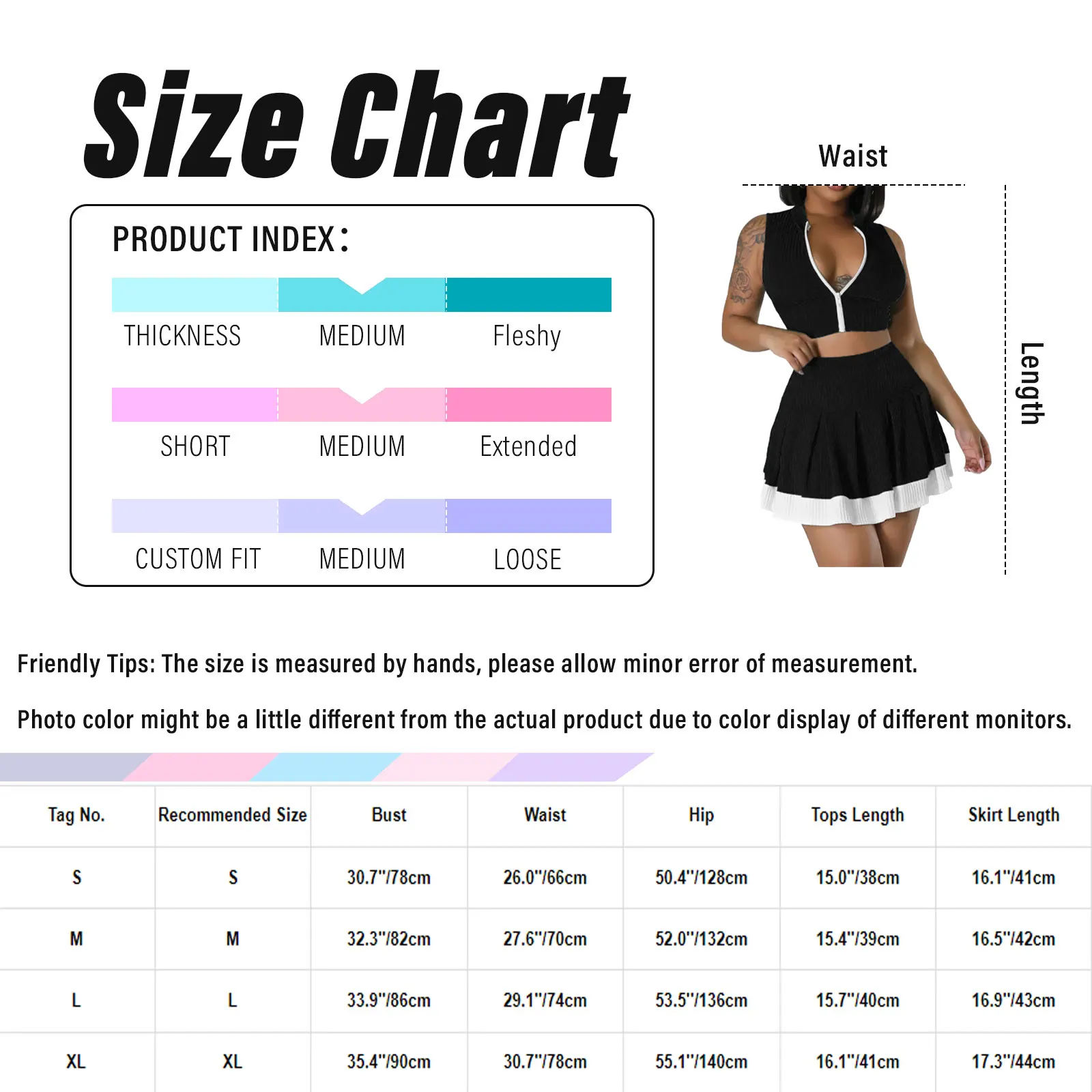 Womens Yoga Skirt Set Casual Ribbed Outfit Sleeveless Crop Top High Waist Contrast Color Ruffled Skirt for Golf Tennis Badminton