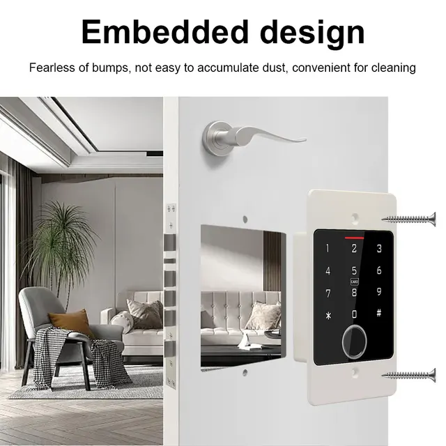 WiFi Tuya Smart Door Lock Keyboard RFID Access Controller Waterproof Metal Keypad Concealed Pit mounted Biometric Access Control 5