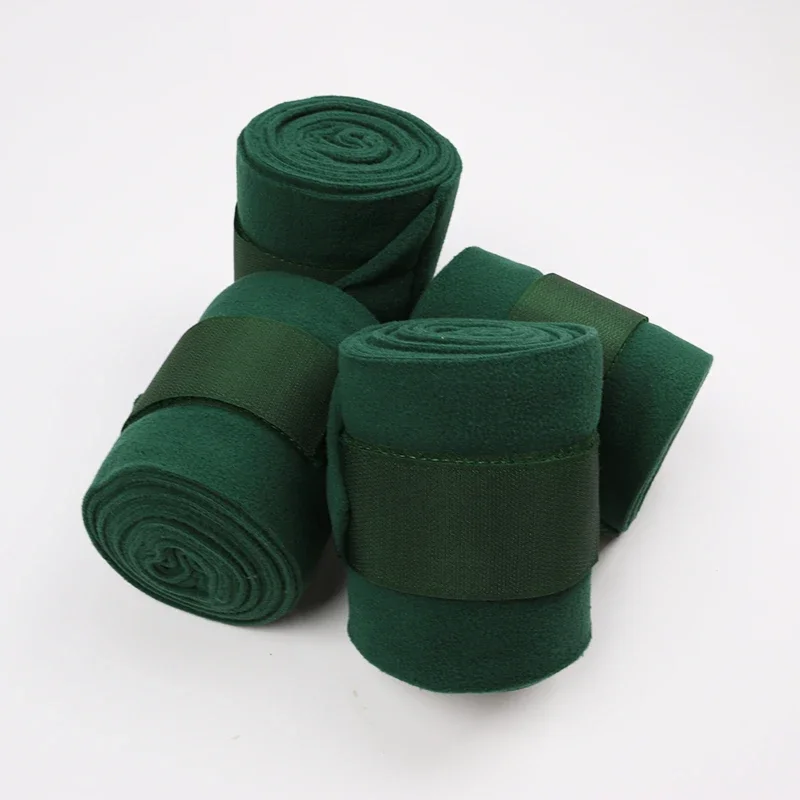 High Quality Horse Riding Products Matching Saddle Pads Set Hunter Green Equestrian Equine Saddle Clothes Ear Bonnet Polo Wraps